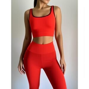 TORRID Orange Ribbed Scoop Neck Cropped Activewear Bralette Crop‎ Top Size 2